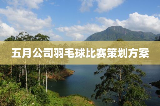 五月公司羽毛球比賽策劃方案