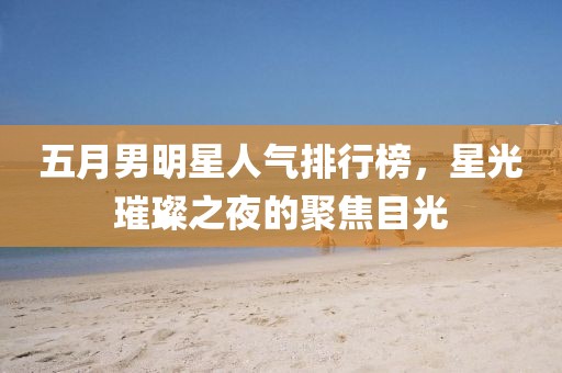 五月男明星人氣排行榜，星光璀璨之夜的聚焦目光