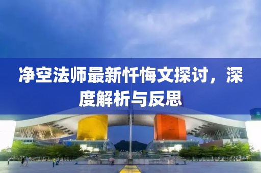 凈空法師最新懺悔文探討，深度解析與反思
