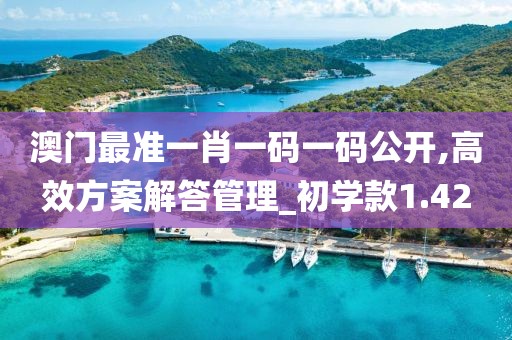 澳門(mén)最準(zhǔn)一肖一碼一碼公開(kāi),高效方案解答管理_初學(xué)款1.42
