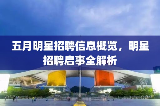 五月明星招聘信息概覽，明星招聘啟事全解析