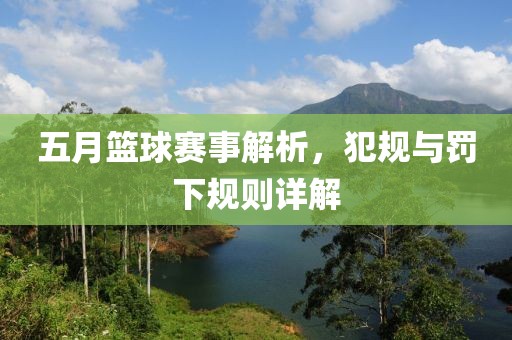 五月籃球賽事解析，犯規(guī)與罰下規(guī)則詳解