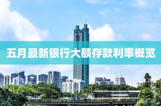 五月最新銀行大額存款利率概覽