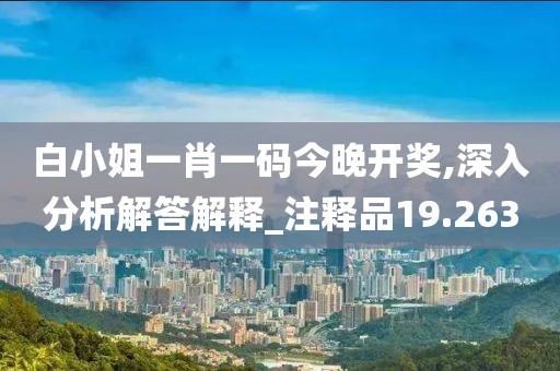 白小姐一肖一碼今晚開獎,深入分析解答解釋_注釋品19.263