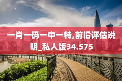 一肖一碼一中一特,前沿評估說明_私人版34.575