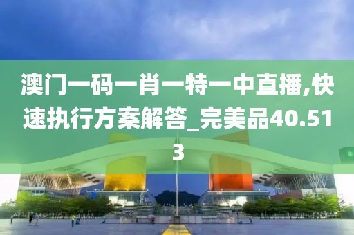 澳門一碼一肖一特一中直播,快速執(zhí)行方案解答_完美品40.513