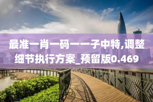 最準(zhǔn)一肖一碼一一子中特,調(diào)整細(xì)節(jié)執(zhí)行方案_預(yù)留版0.469