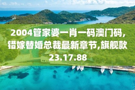 2004管家婆一肖一碼澳門碼,錯(cuò)嫁替婚總裁最新章節(jié),旗艦款23.17.88