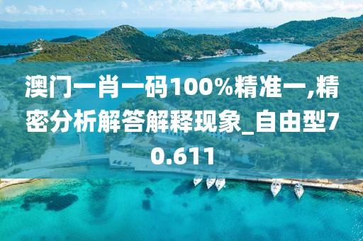 澳門一肖一碼100%精準(zhǔn)一,精密分析解答解釋現(xiàn)象_自由型70.611