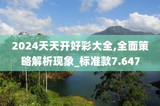 2024天天開好彩大全,全面策略解析現(xiàn)象_標(biāo)準(zhǔn)款7.647