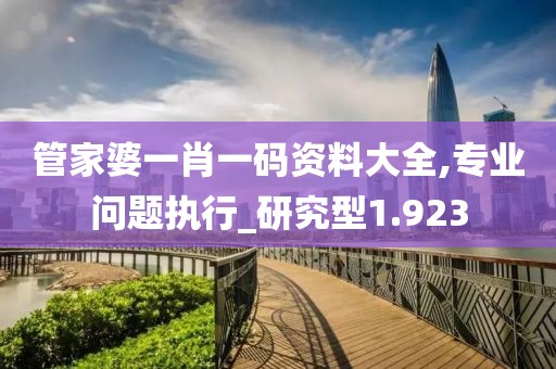 管家婆一肖一碼資料大全,專業(yè)問題執(zhí)行_研究型1.923