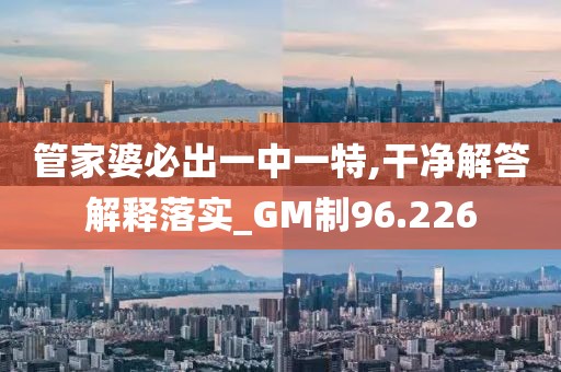 管家婆必出一中一特,干凈解答解釋落實_GM制96.226