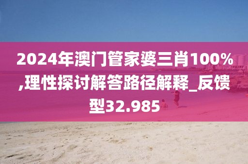 2024年澳門管家婆三肖100%,理性探討解答路徑解釋_反饋型32.985