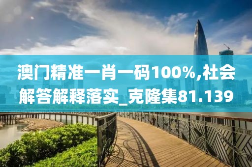 澳門精準一肖一碼100%,社會解答解釋落實_克隆集81.139