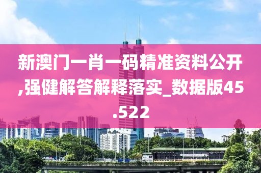 新澳門一肖一碼精準(zhǔn)資料公開,強(qiáng)健解答解釋落實_數(shù)據(jù)版45.522