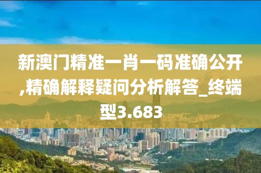 新澳門精準(zhǔn)一肖一碼準(zhǔn)確公開,精確解釋疑問分析解答_終端型3.683
