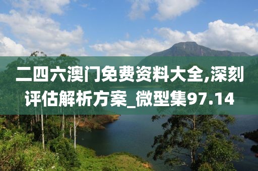 二四六澳門免費資料大全,深刻評估解析方案_微型集97.14