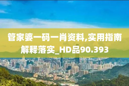 管家婆一碼一肖資料,實用指南解釋落實_HD品90.393