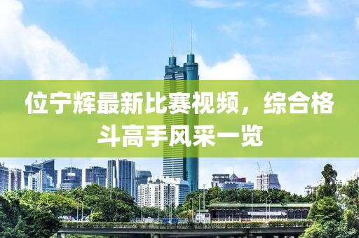 位寧輝最新比賽視頻，綜合格斗高手風采一覽