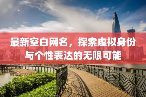 最新空白網(wǎng)名，探索虛擬身份與個(gè)性表達(dá)的無限可能