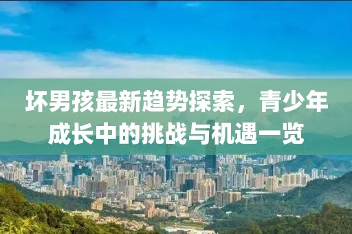 壞男孩最新趨勢探索，青少年成長中的挑戰(zhàn)與機(jī)遇一覽